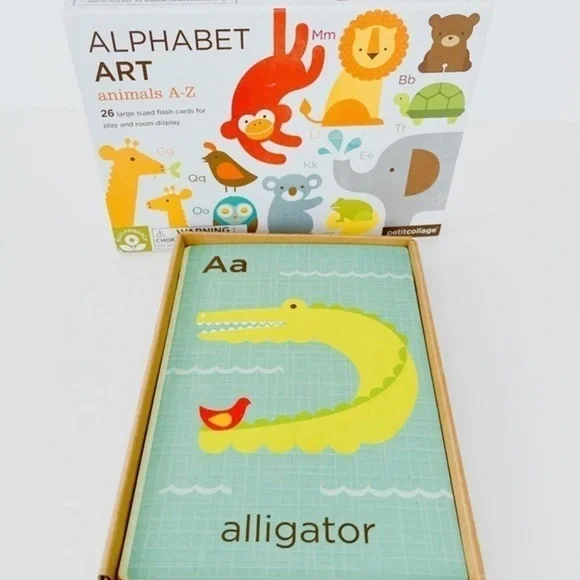 Petit Collage Alphabet A-Z Animals Cards - Picture 3 of 14